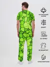 Мужская пижама с брюками / Зеленая мозаика