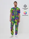 Мужская пижама с брюками / НЕОНОВЫЙ ЦВЕТОК