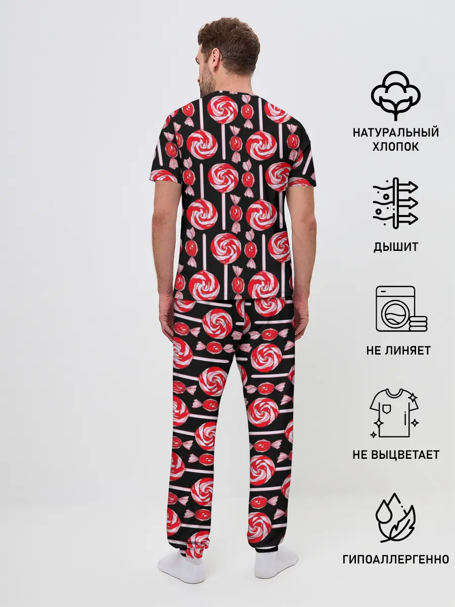 Мужская пижама с брюками / Леденцы