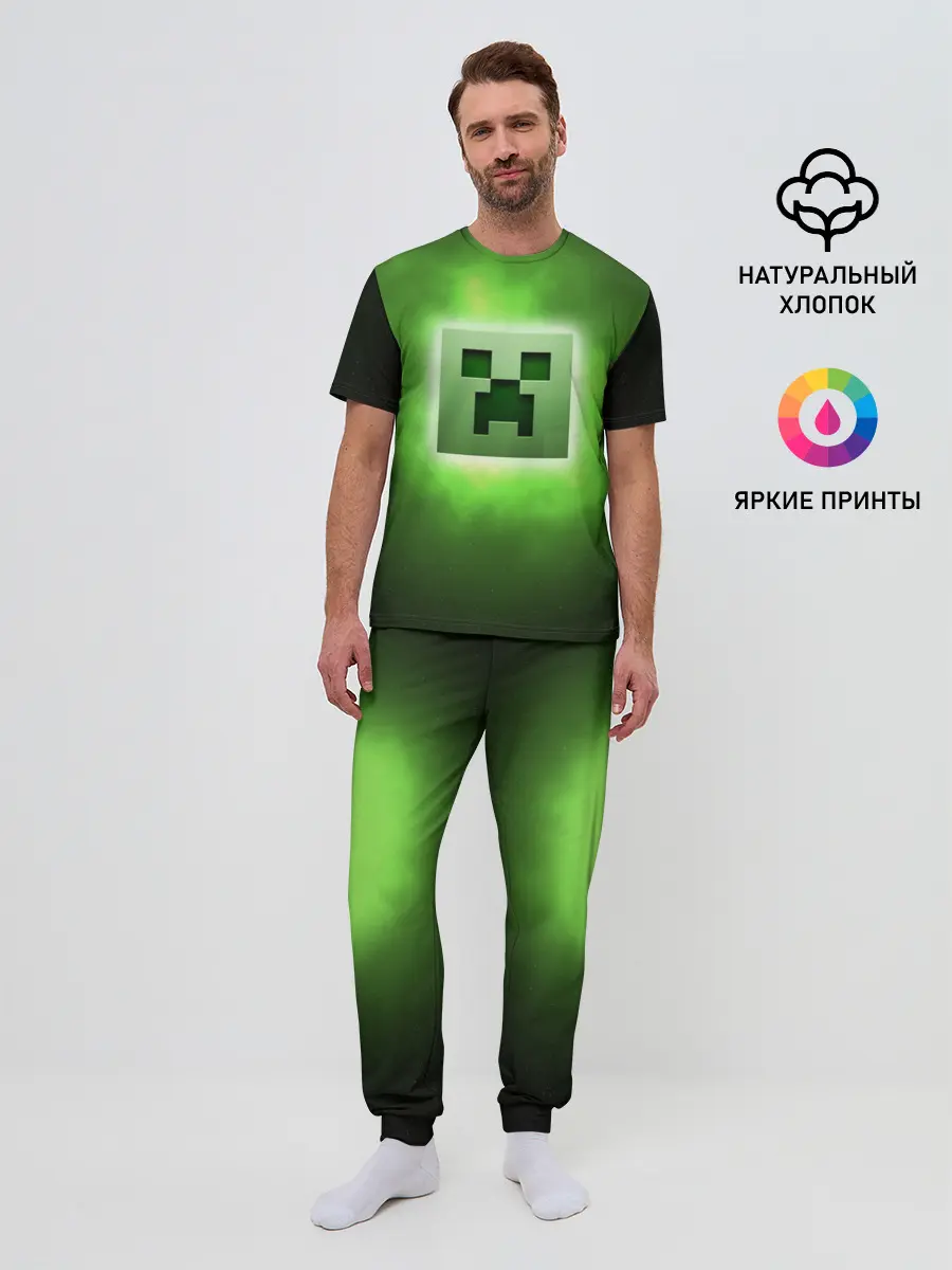 Мужская пижама с брюками / MINECRAFT | МАЙНКРАФТ