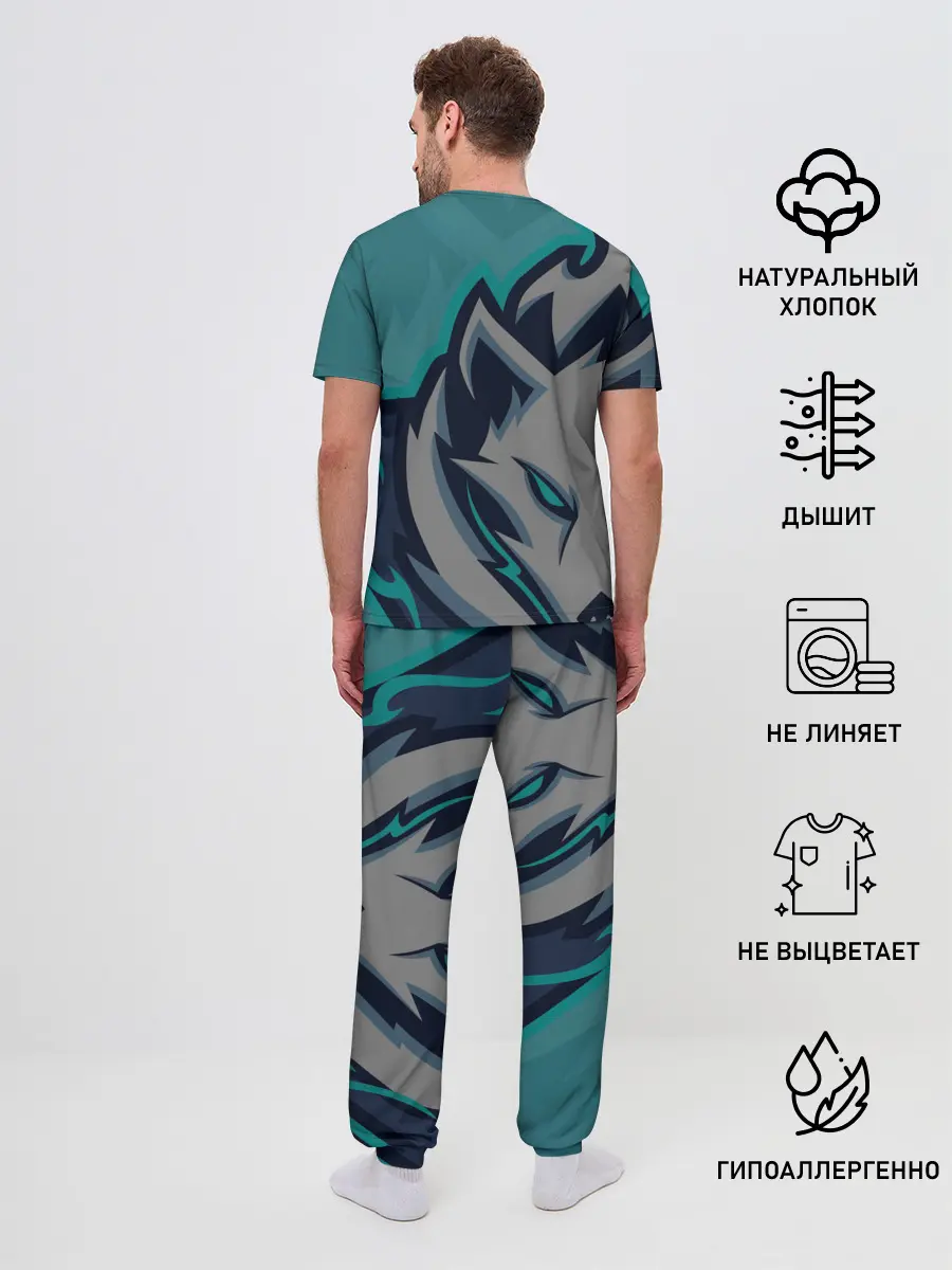 Мужская пижама с брюками / Форма White wolves