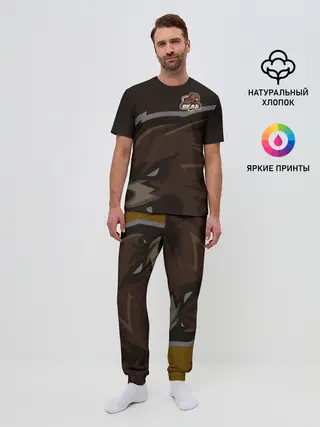 Мужская пижама с брюками / Форма Bear