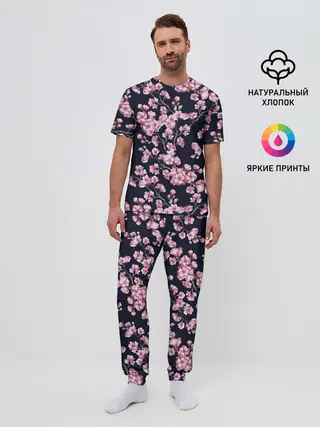 Мужская пижама с брюками / Сакура