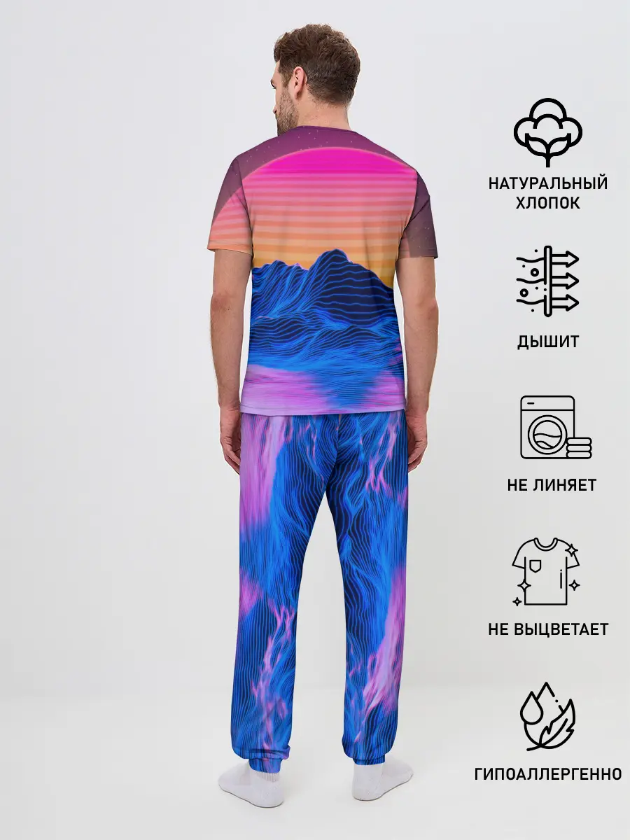 Мужская пижама с брюками / RETRO NEON