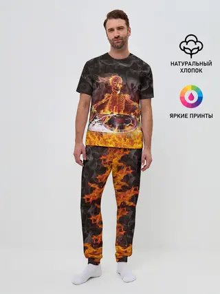 Мужская пижама с брюками / Вечеринка у скелетов