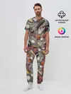 Мужская пижама с брюками / Еда