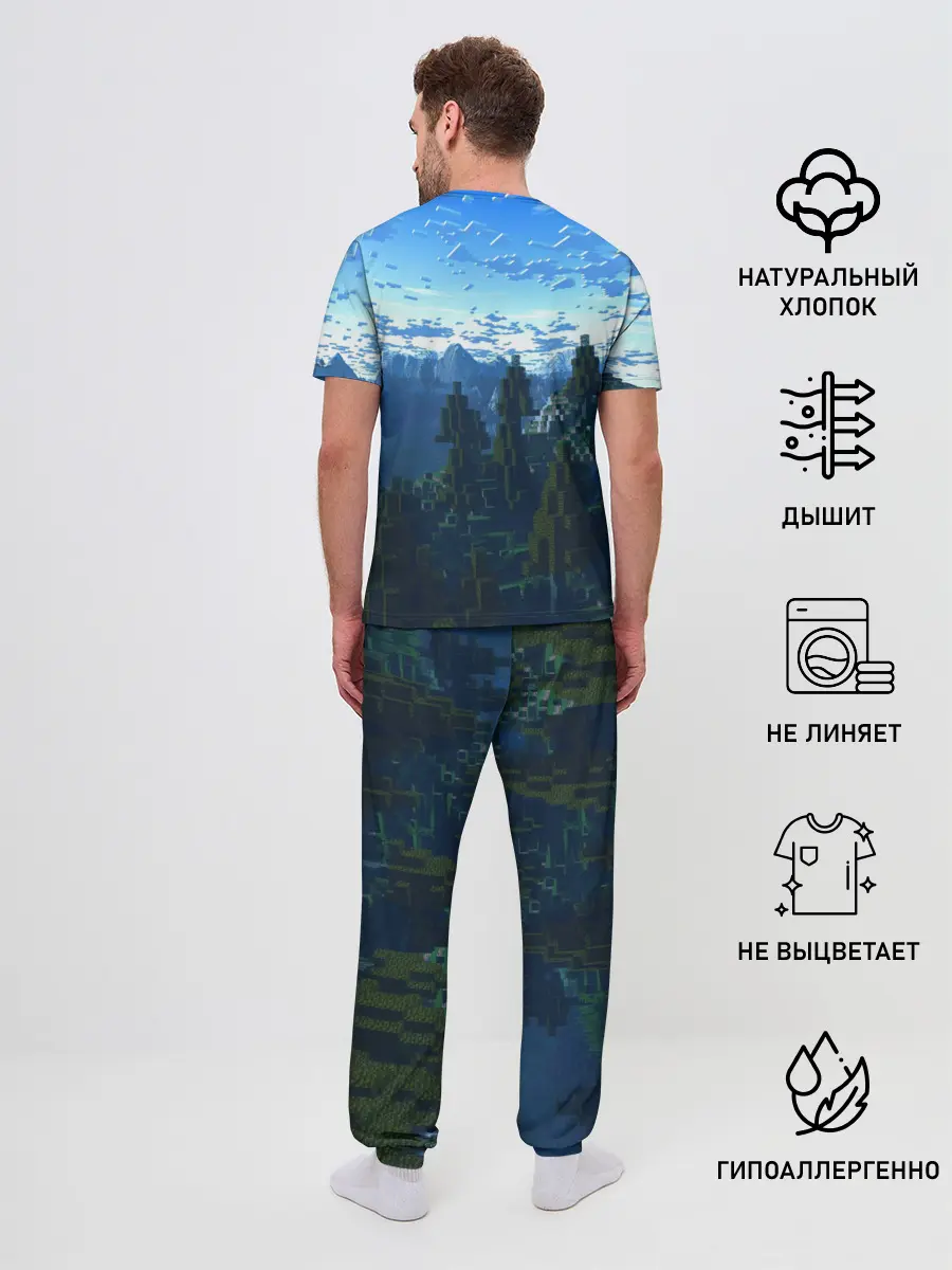 Мужская пижама с брюками / Minecraft / Майнкрафт