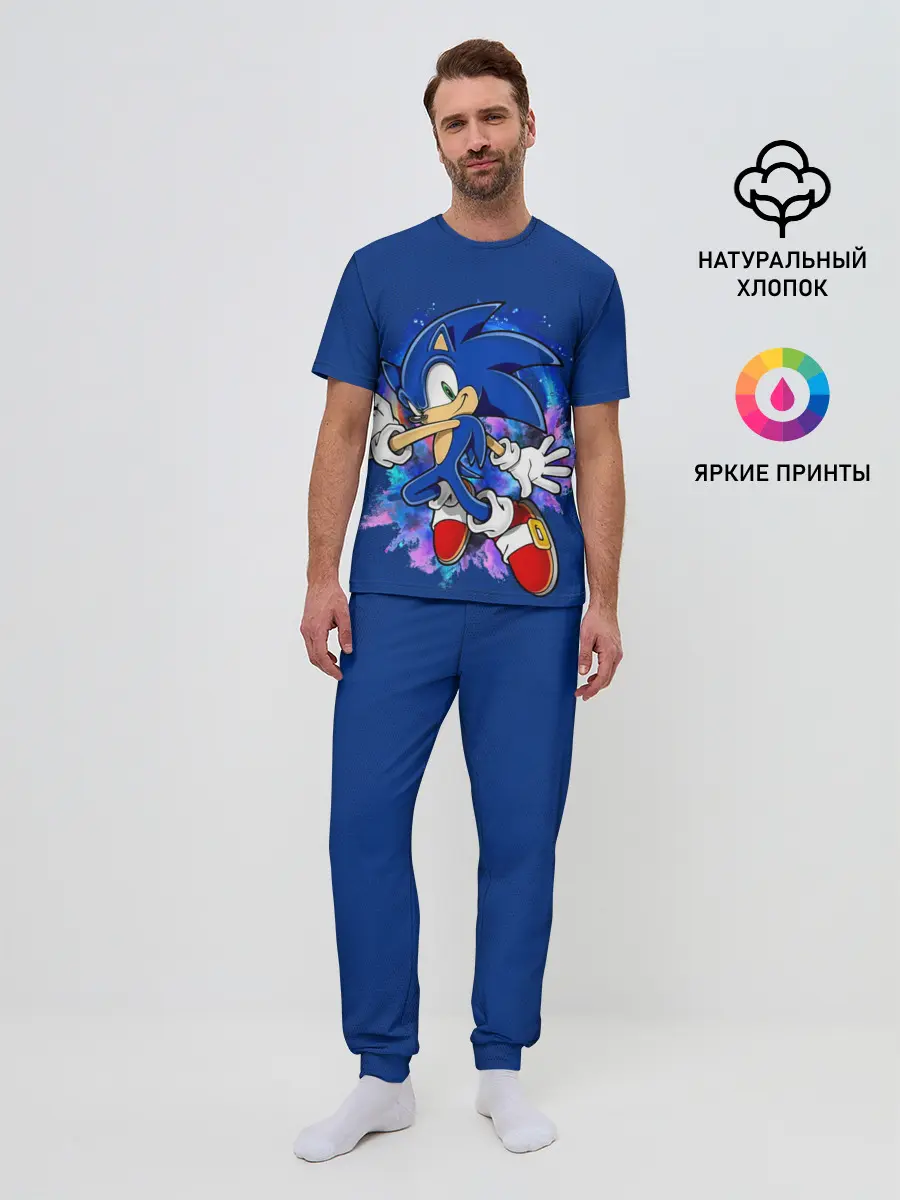 Мужская пижама с брюками / Sonic