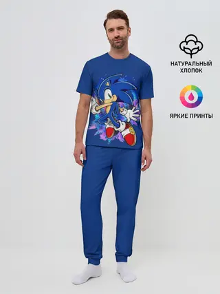 Мужская пижама с брюками / Sonic