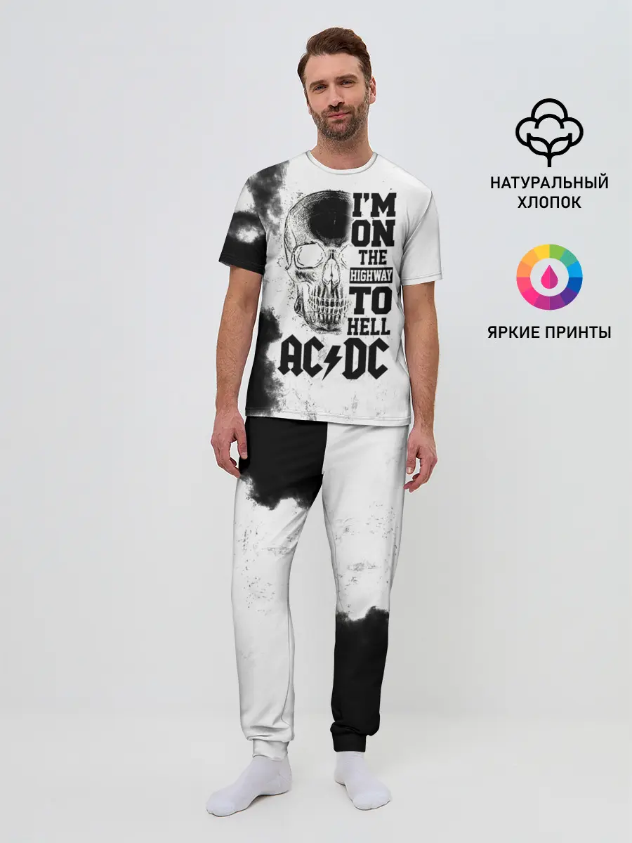 Мужская пижама с брюками / Im on the highway to hell AC/DC