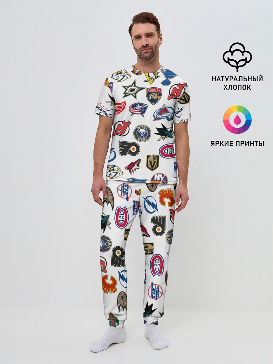 Мужская пижама с брюками / NHL PATTERN