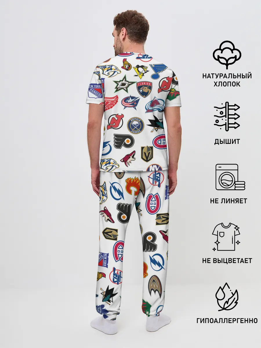 Мужская пижама с брюками / NHL PATTERN