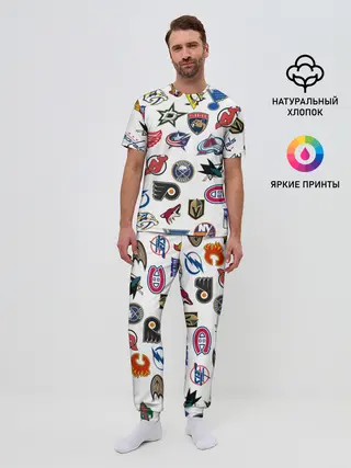 Мужская пижама с брюками / NHL PATTERN