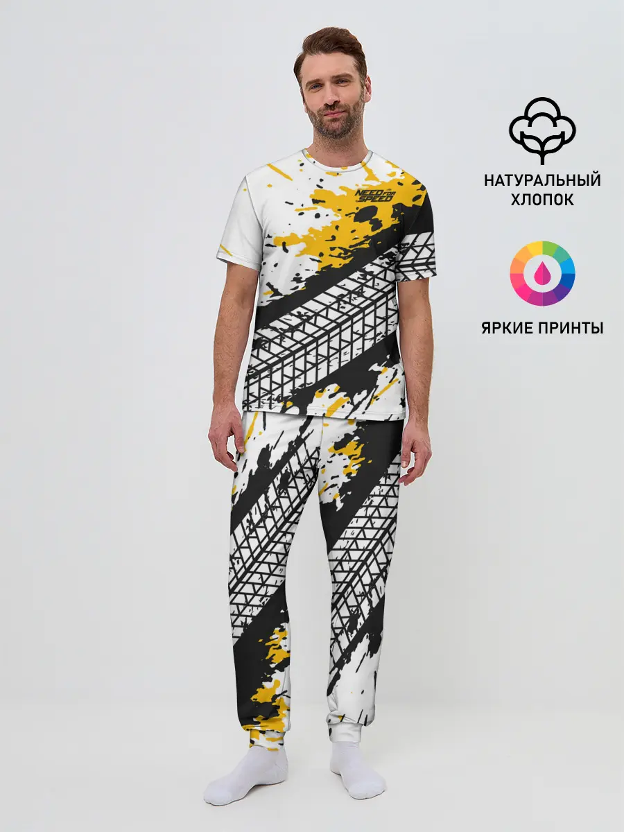 Мужская пижама с брюками / Need for Speed