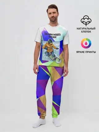 Мужская пижама с брюками / Сноуборд