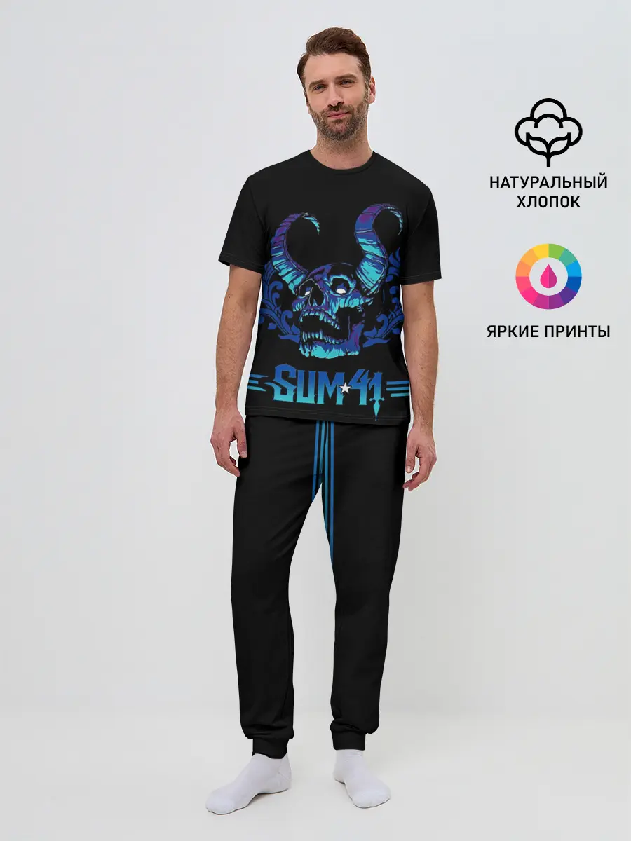 Мужская пижама с брюками / Horned skull