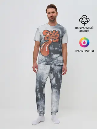 Мужская пижама с брюками / rolling stones