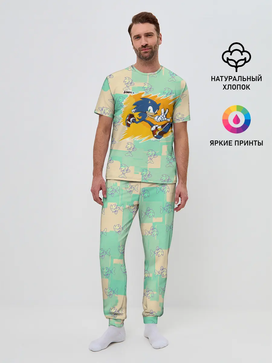 Мужская пижама с брюками / sonik