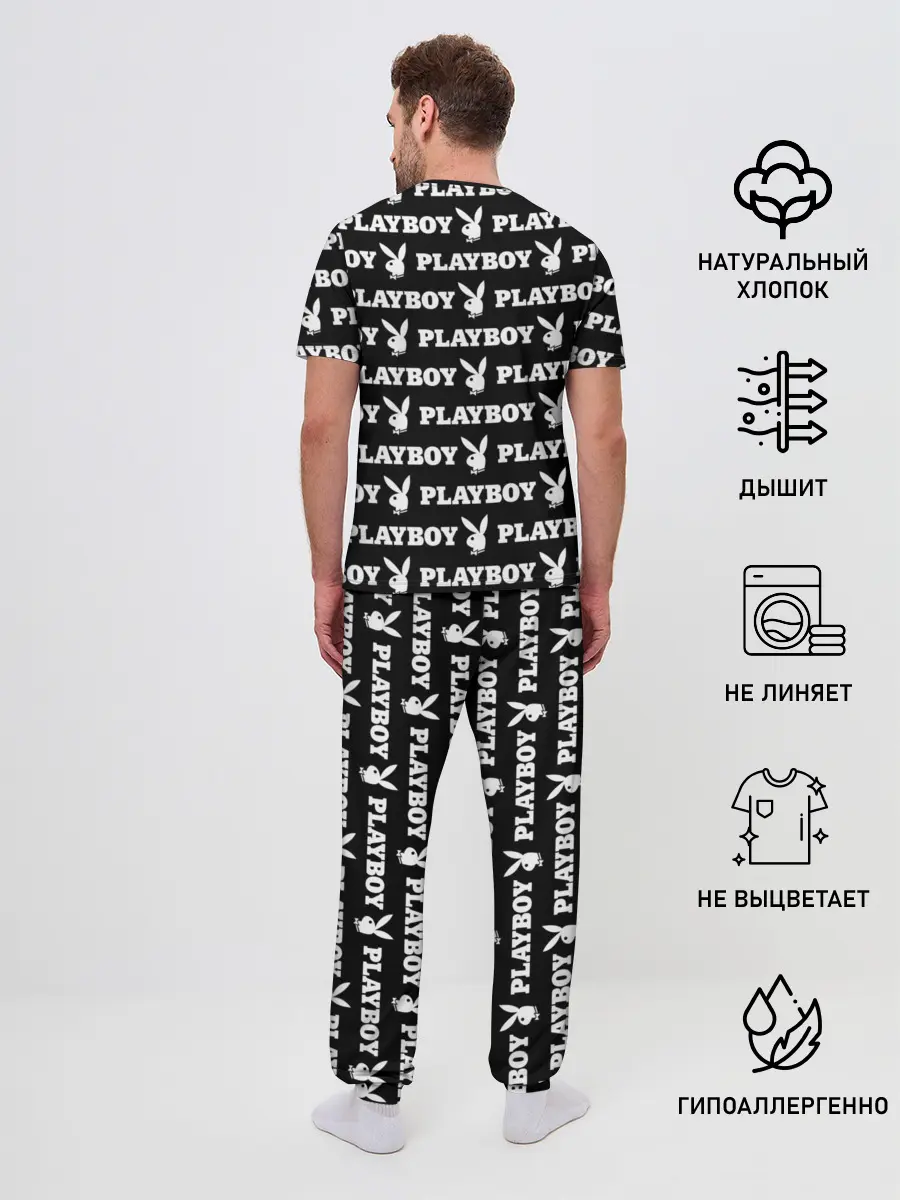 Мужская пижама с брюками / PLAYBOY PATTERN | ПЛЕЙБОЙ ПАТТЕРН