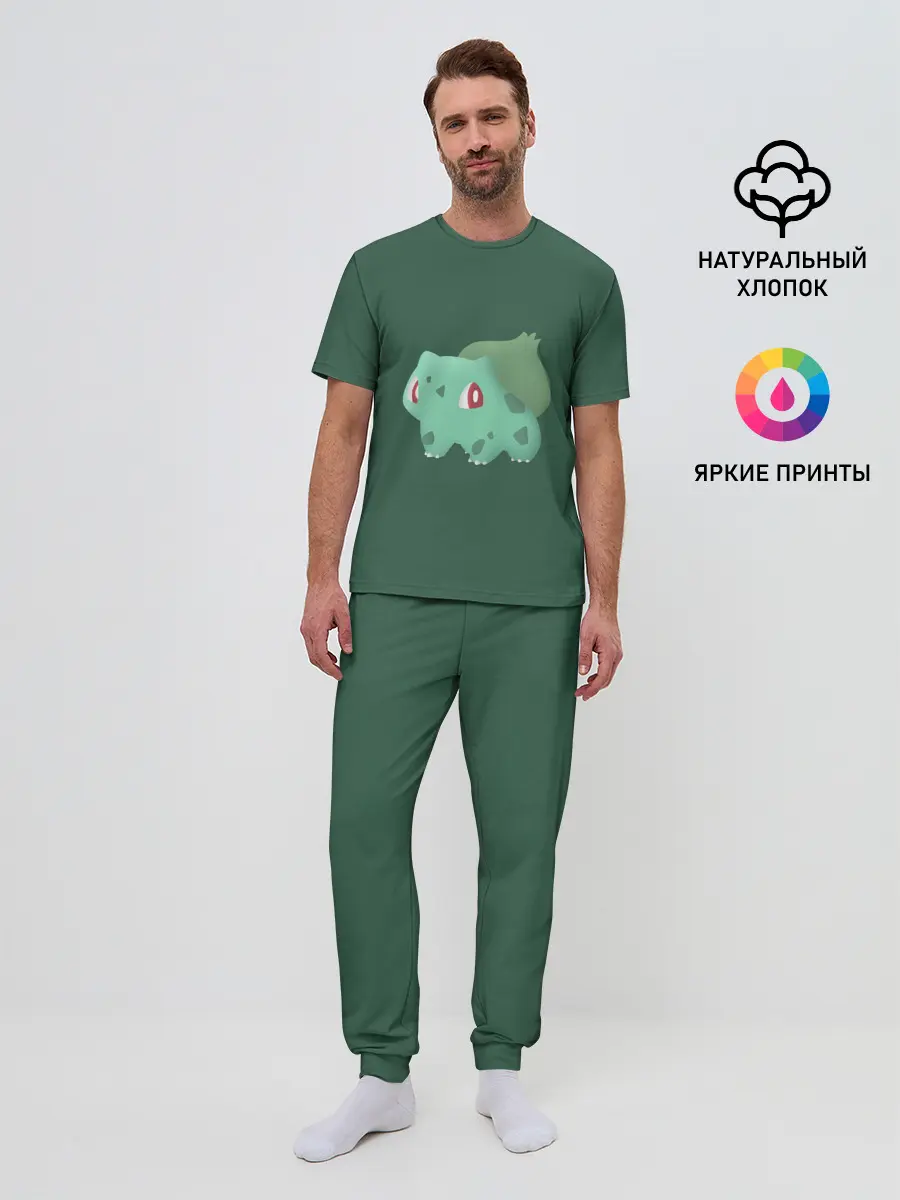 Мужская пижама с брюками / Pokemon Bulbasaur
