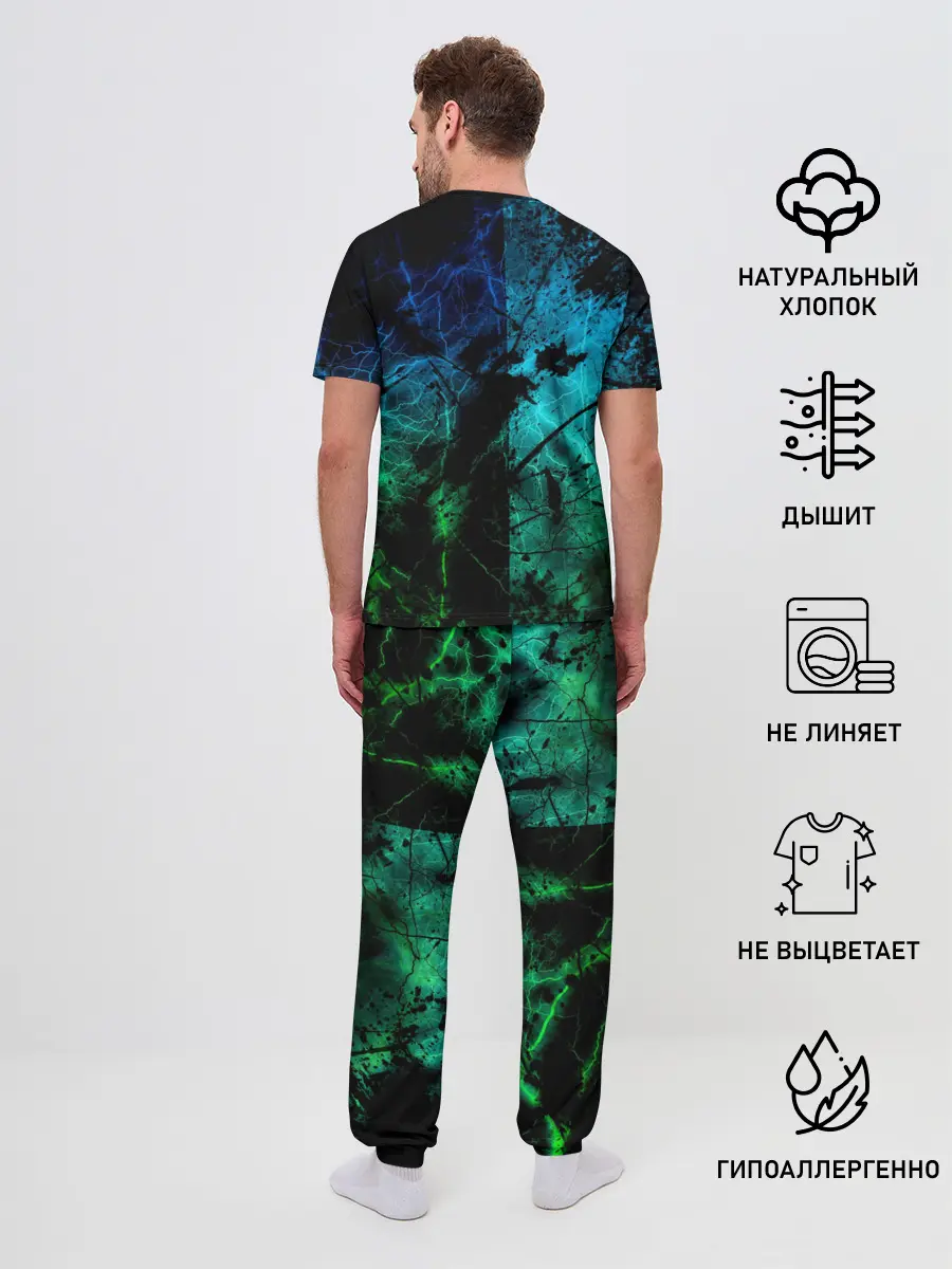 Мужская пижама с брюками / Minecraft / Майнкрафт