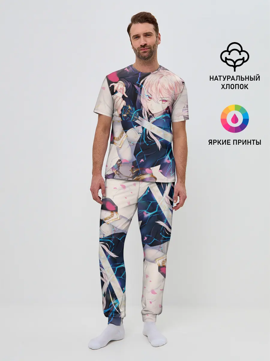 Мужская пижама с брюками / Girl with katana