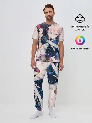 Мужская пижама с брюками / Girl with katana