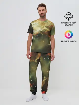 Мужская пижама с брюками / НЕОНОВЫЕ ЗВЕЗДЫ