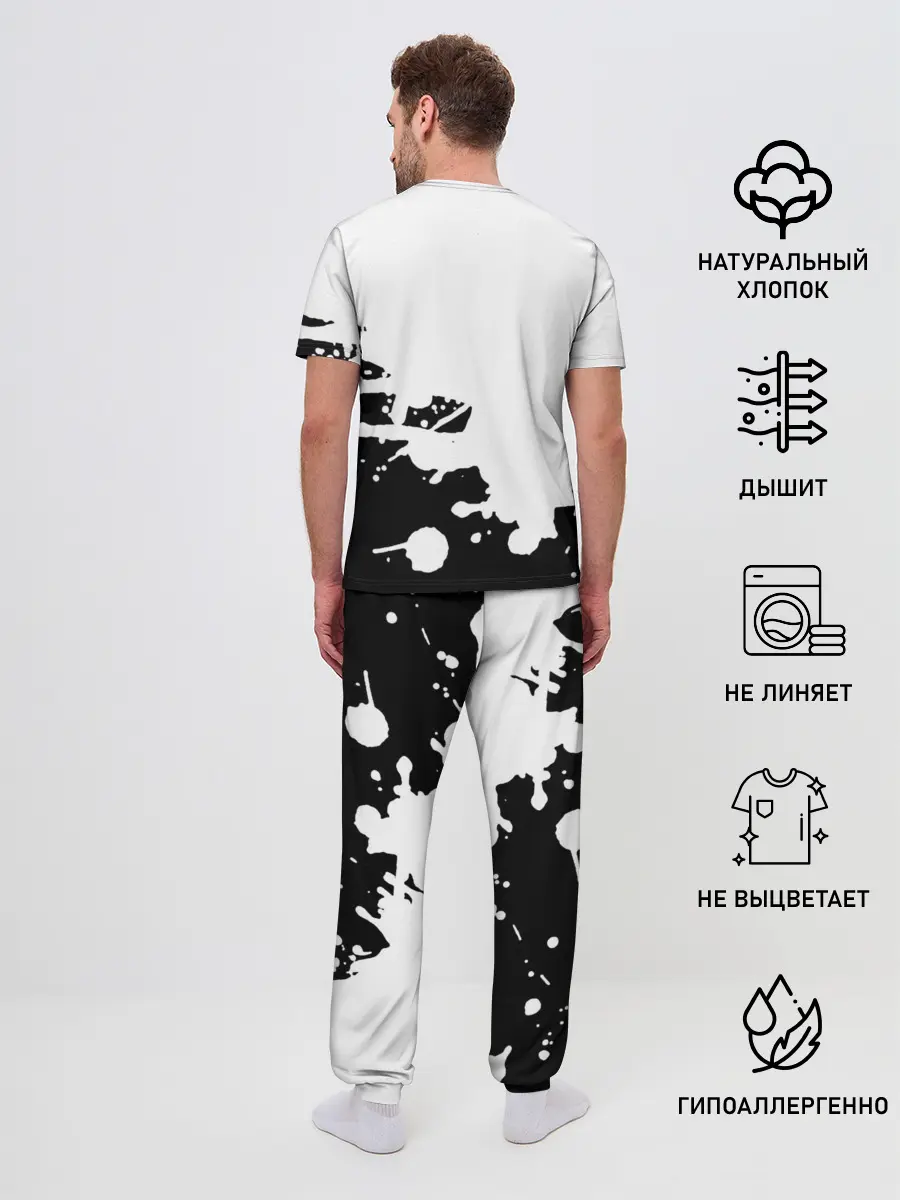 Мужская пижама с брюками / Coronavirus 2019 - nCoV