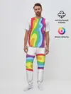 Мужская пижама с брюками / Радуга