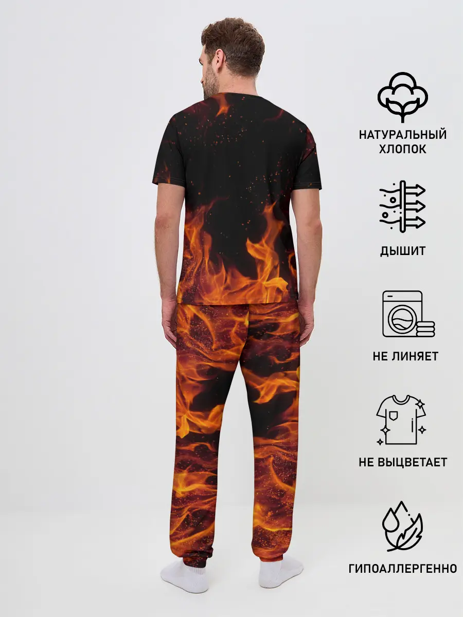 Мужская пижама с брюками / ОГОНЬ | FIRE