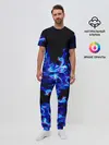 Мужская пижама с брюками / СИНИЙ ОГОНЬ ГЛИТЧ | BLUE FIRE GLITCH