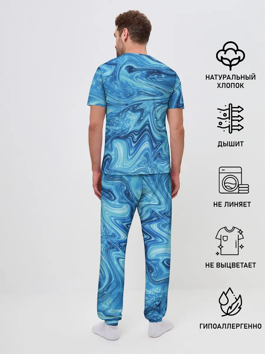 Мужская пижама с брюками / Водоворот