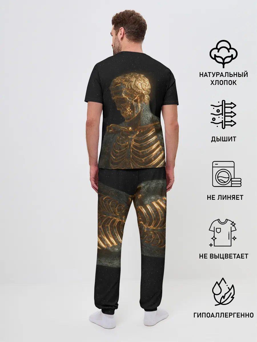 Мужская пижама с брюками / Скелет В Золоте