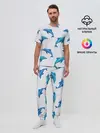 Мужская пижама с брюками / Рай для дельфина