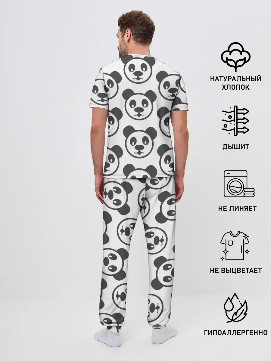 Мужская пижама с брюками / panda