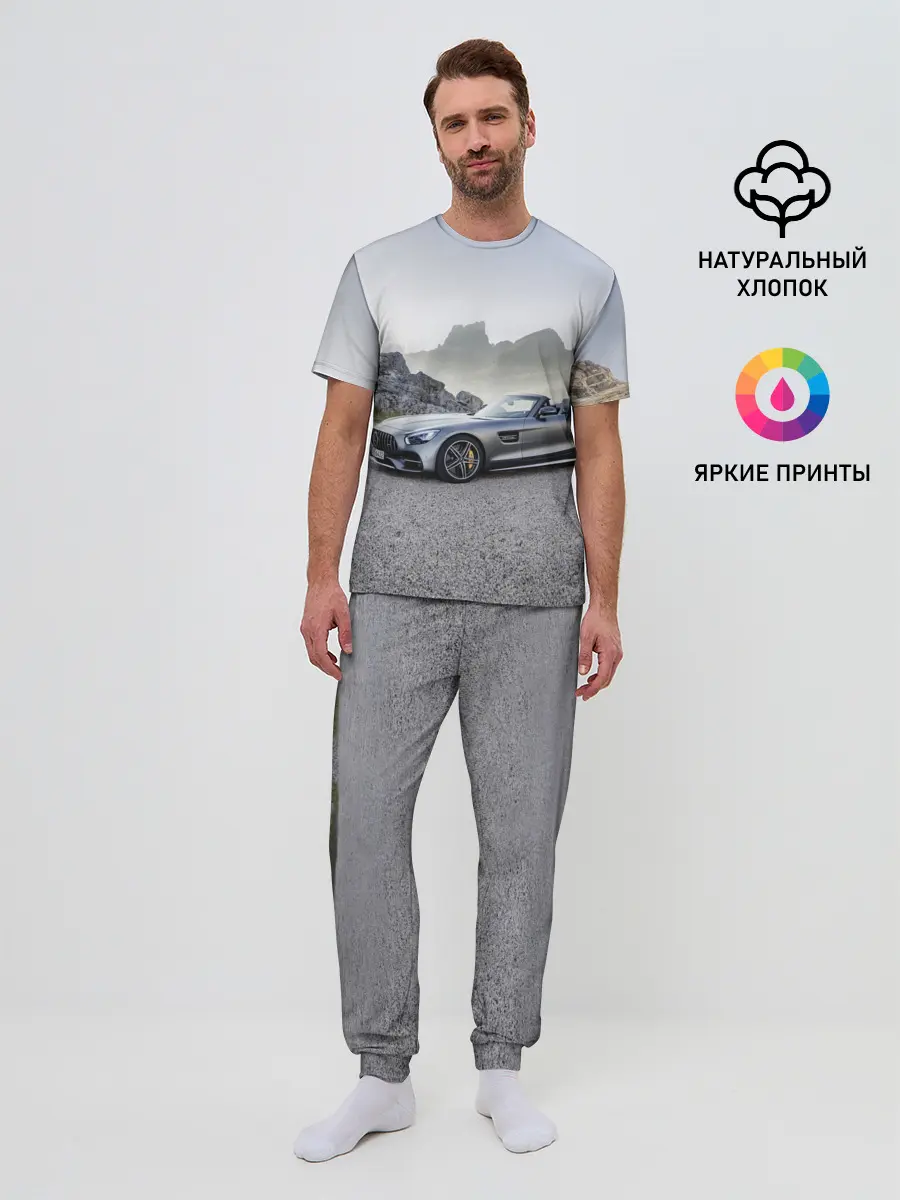 Мужская пижама с брюками / Mercedes V8 Biturbo