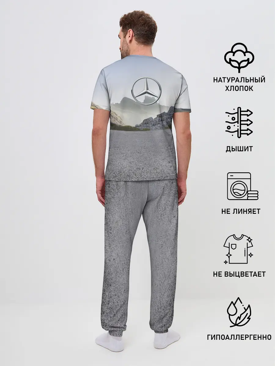 Мужская пижама с брюками / Mercedes V8 Biturbo