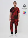 Мужская пижама с брюками / МОЛНИЯ RED NEON