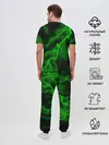 Мужская пижама с брюками / МОЛНИЯ GREEN NEON