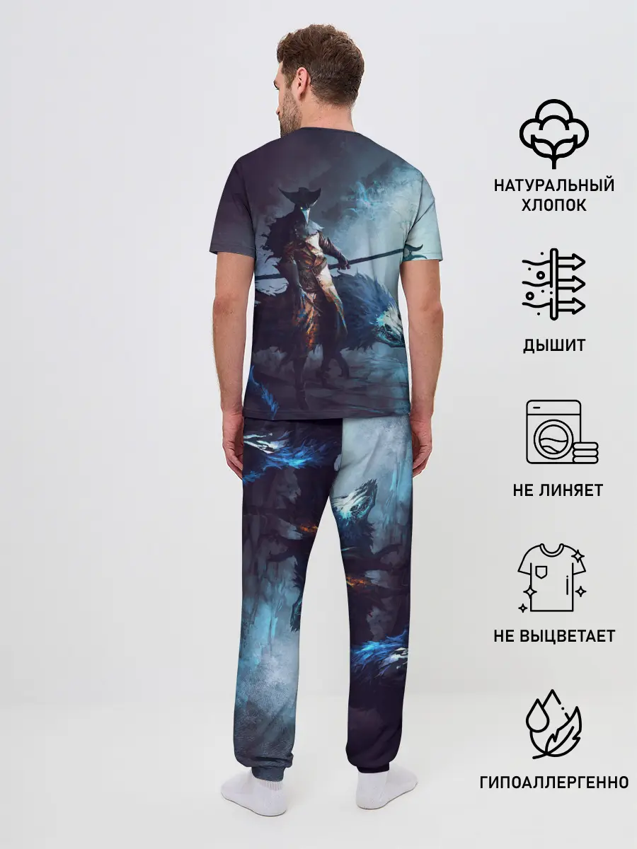 Мужская пижама с брюками / Plague Doctor painting