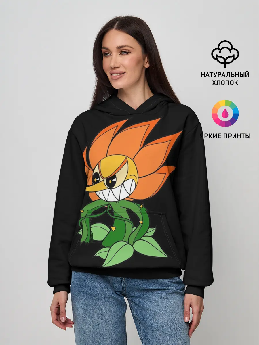 Женское худи / Cuphead - Кэгни Гвоздика