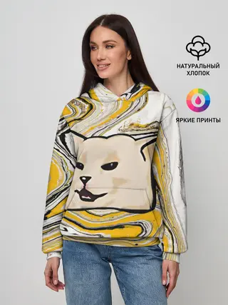 Женское худи / woman yelling at cat