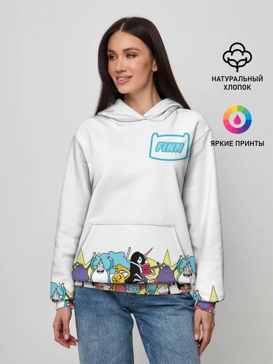 Женское худи / Finn Adventure Time