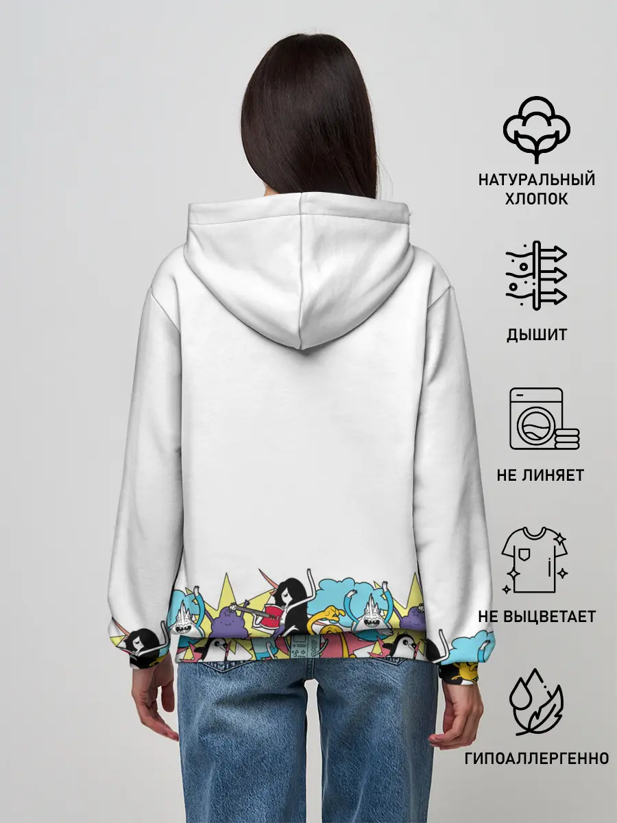 Женское худи / Finn Adventure Time