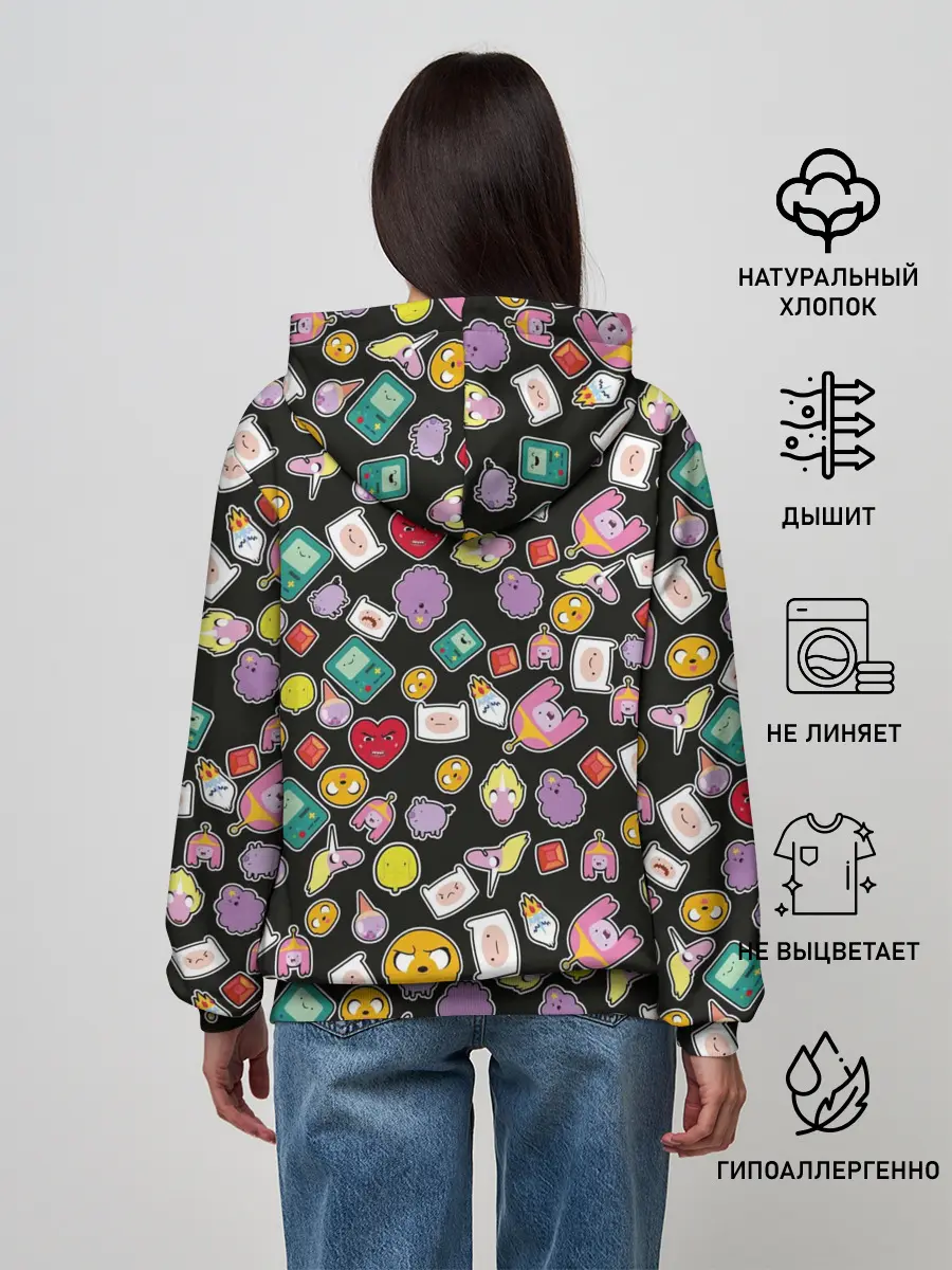 Женское худи / Adventure Time stickers