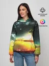 Женское худи / Закат со звездами