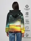 Женское худи / Закат со звездами