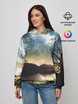 Женское худи / Ночь в горах