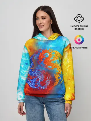 Женское худи / Битва огней x Драконы